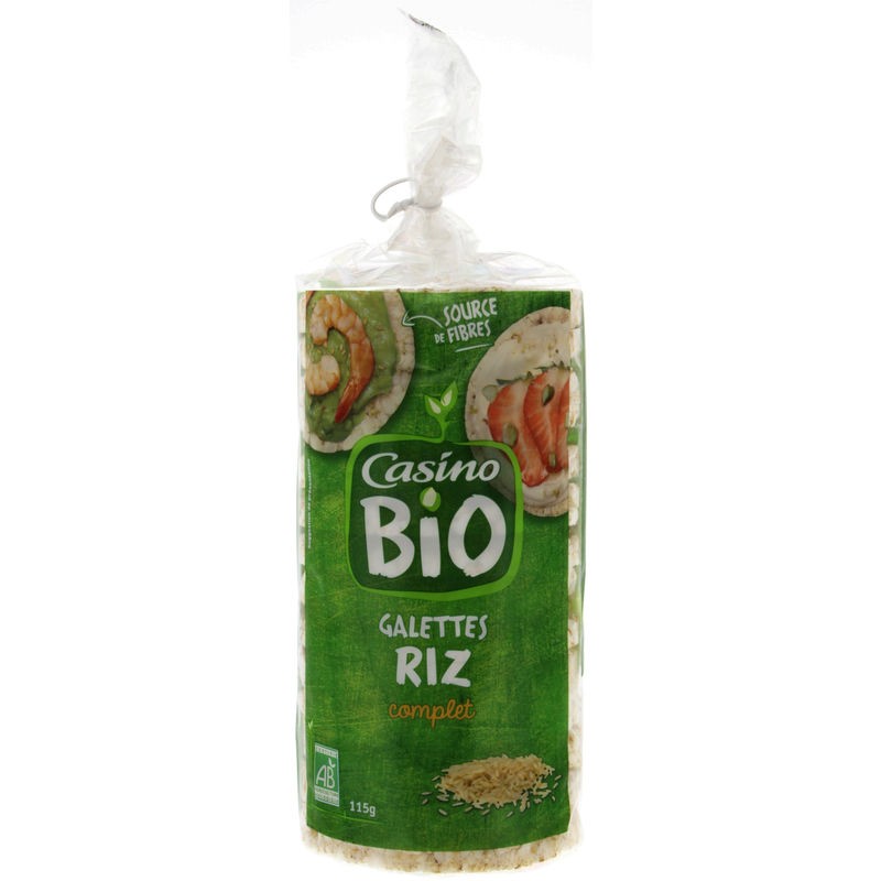 CASINO BIO Galettes de riz complet Bio 115g